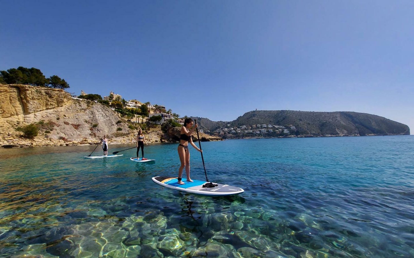 SUP-бординг в бухте Морайра, Коста-Бланка