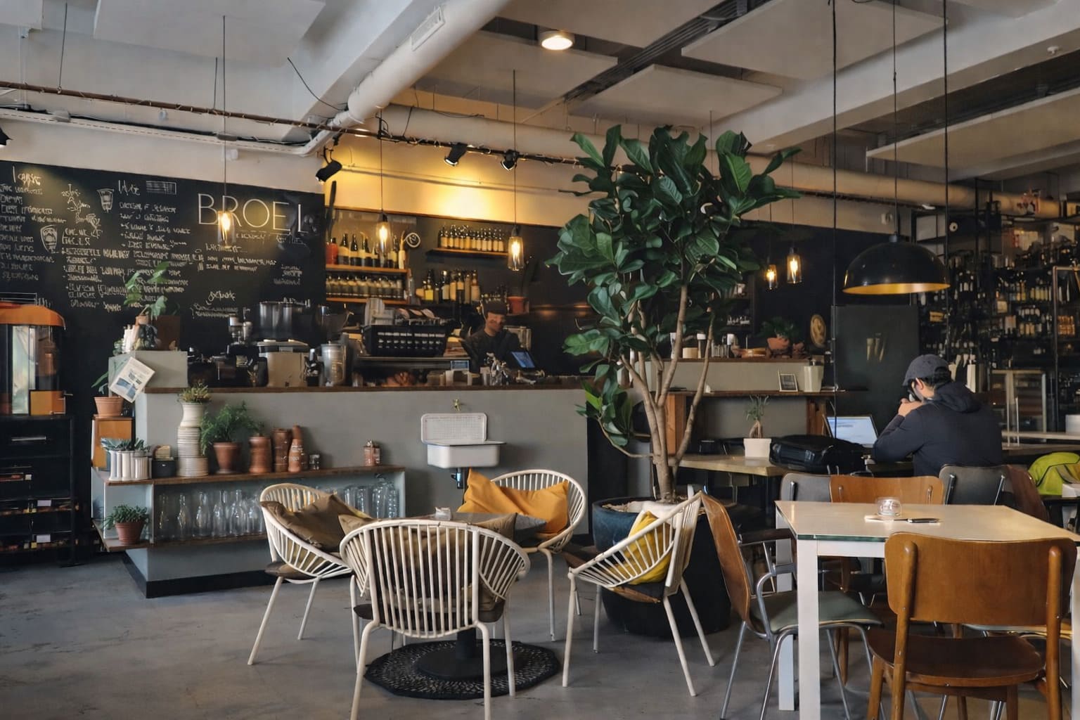 Work-friendly кафе в Аликанте с комфортной посадкой для работы за ноутбуком